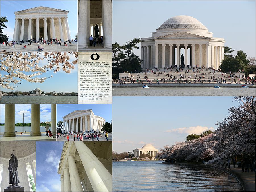Jefferson Memorial Collage  Photograph by Allen Beatty
