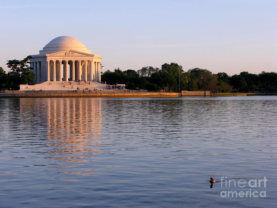 Landmark Photograph - Jefferson Memorial by Olivier Le Queinec