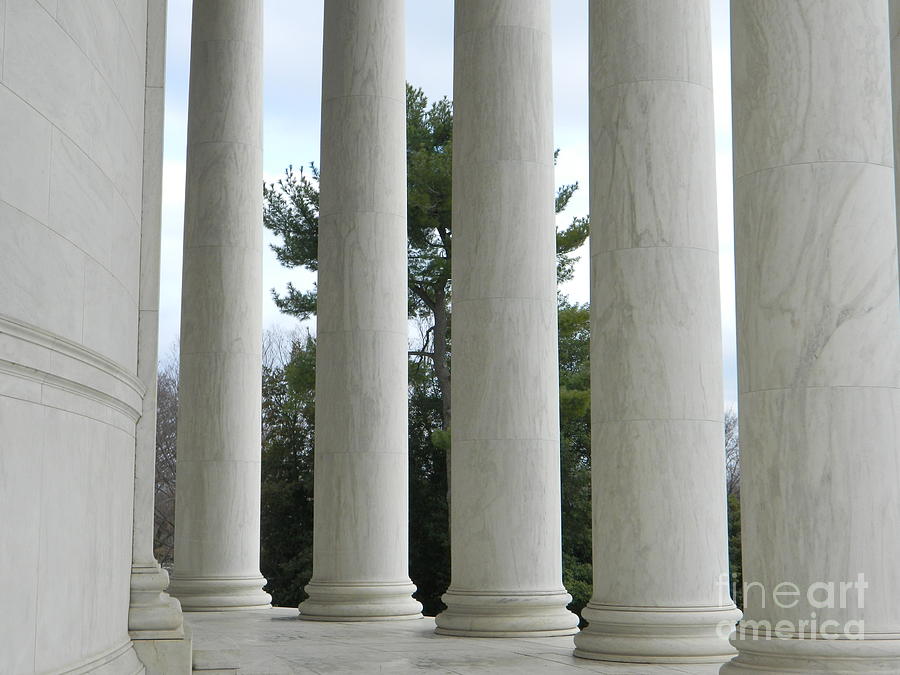 Jefferson Memorial State Pillars Photograph by Emmy Vickers