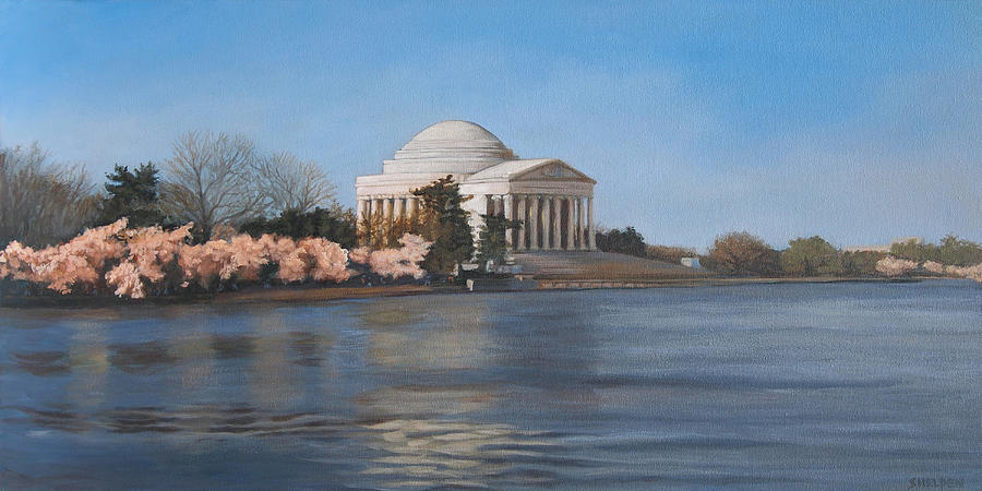 Jefferson Memorial Painting - Jefferson Memorial by Suzanne Shelden