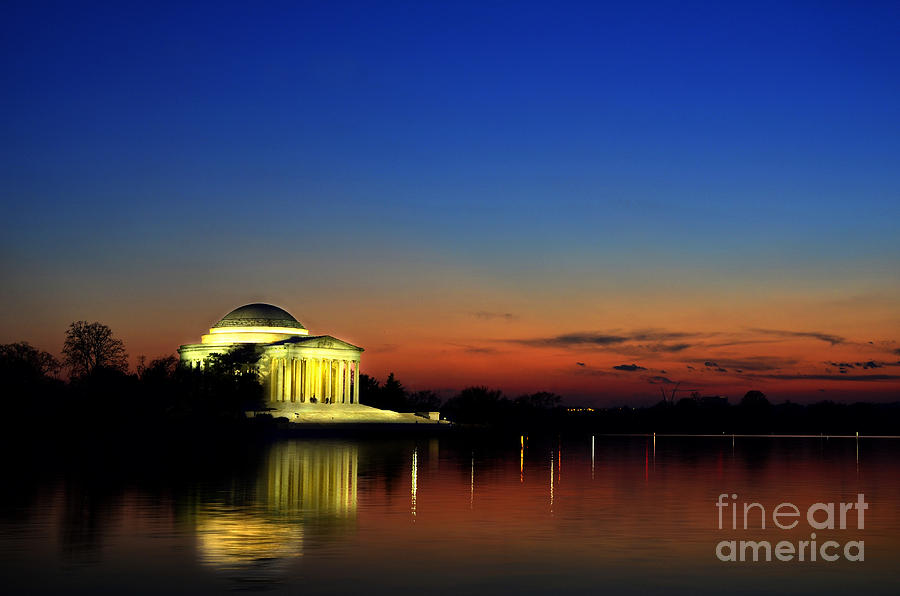 Jefferson Monument Reflection Photograph by Lane Erickson