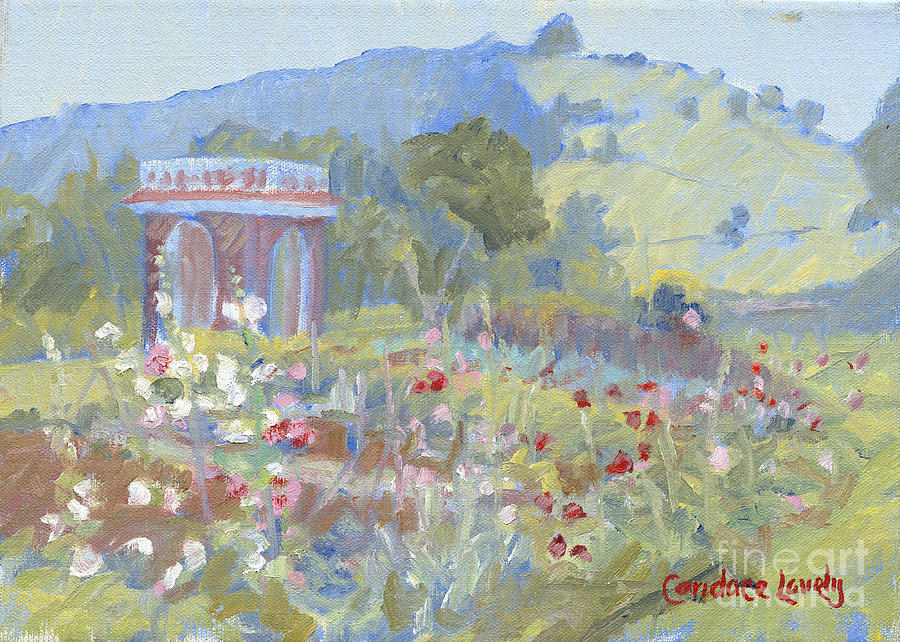 Jeffersons Garden Monticello Painting by Candace Lovely
