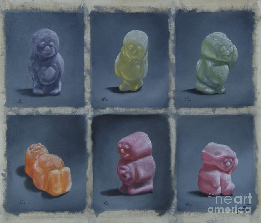 Candy Painting - Jelly Babies by Linden Hopwood