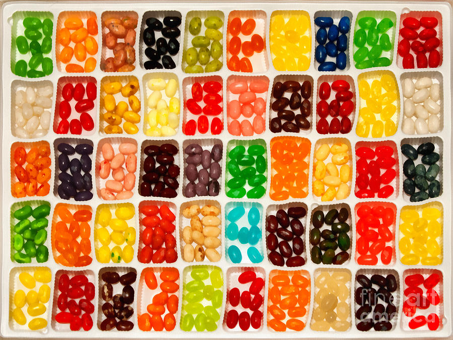 Jelly Beans Painting by Anne Kitzman