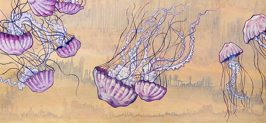 Fish Painting - Jellyfish Ballet by Emily Brantley