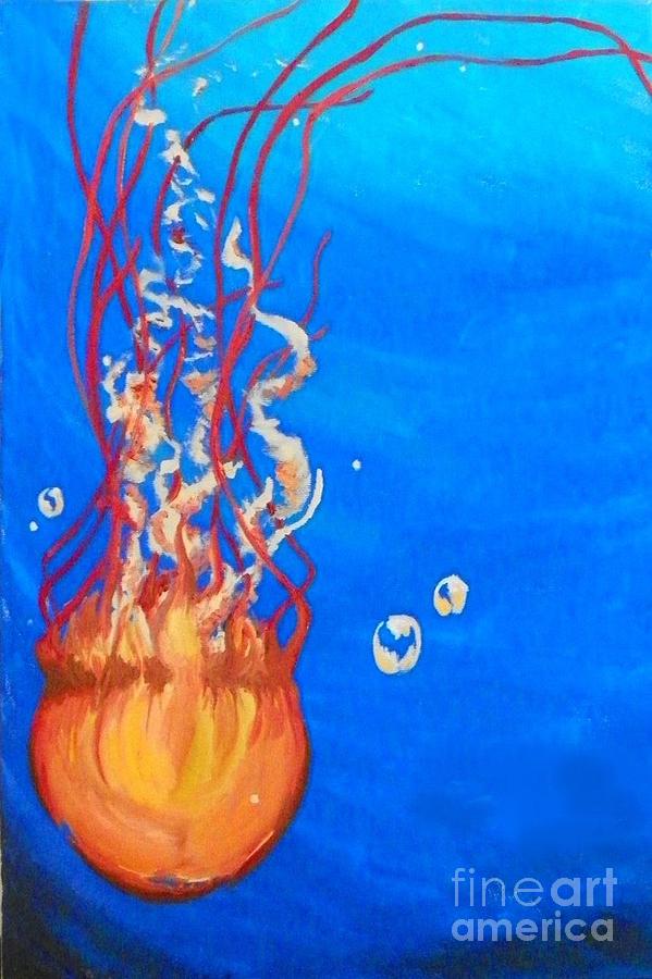 Jellyfish Painting by Marisela Mungia