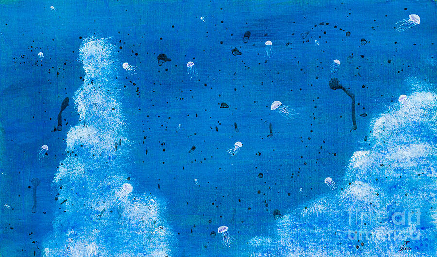 Jellyfish Painting by Stefanie Forck