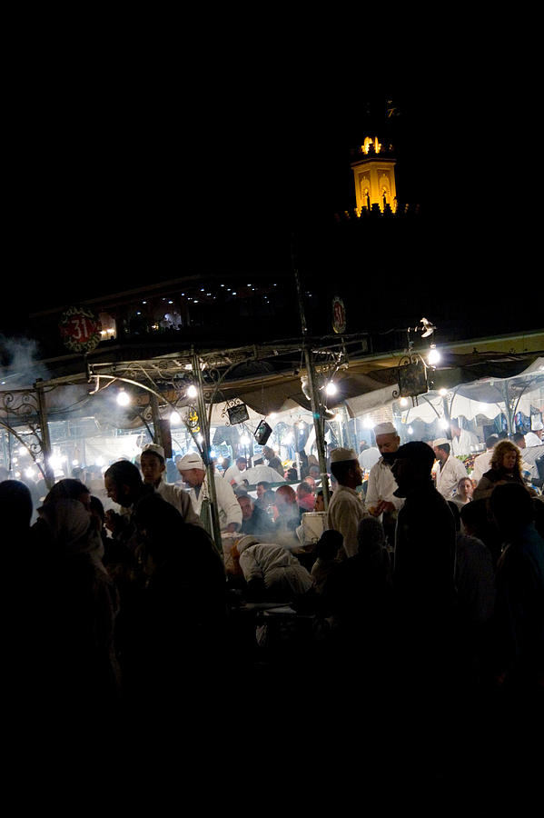 City Photograph - Jemaa el Fna square in Marrakesh at nightorroco by David Smith