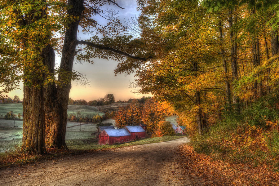 Currier And Ives Photograph - Jenne Farm - Autumn in Vermont by Joann Vitali