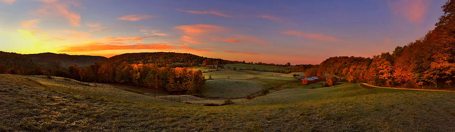 Jenne Farm Vermont Panoramic Photograph by Joann Vitali