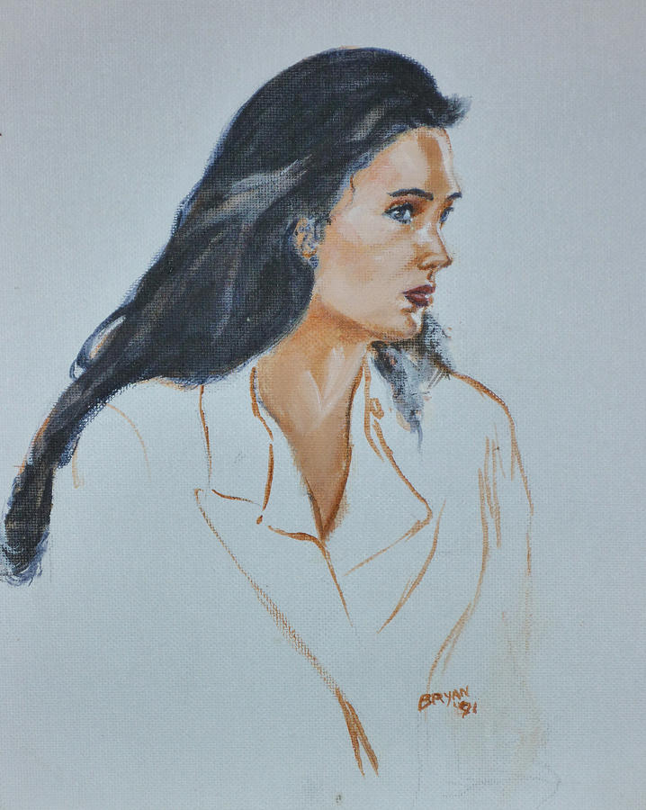 Jennifer Connelly Painting by Bryan Bustard