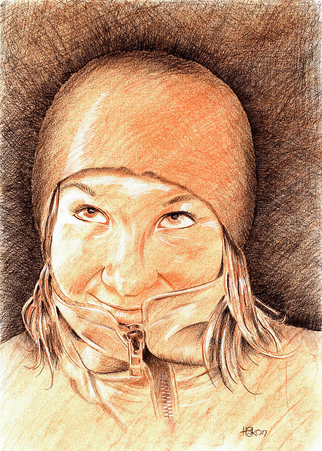 Jenny 2 Drawing by Hakon Soreide