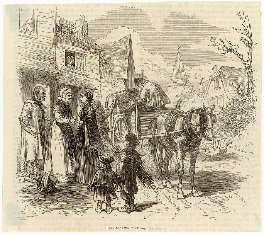 'jenny Leaving Home For Her Place' - Drawing by Mary Evans Picture ...