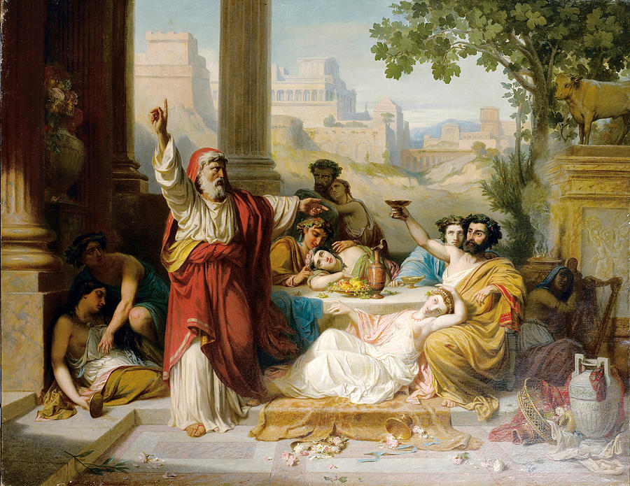 Jeremiah Reproaching the Jews for their Excesses Painting by Antoine Dominique Magaud