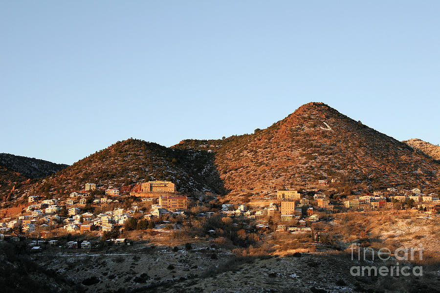 Landscape Photograph - Jerome Arizona at Sunrise by Ron Chilston