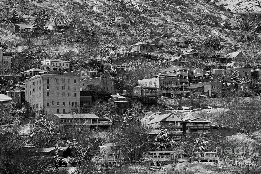 Black And White Photograph - Jerome AZ New Years Snow by Ron Chilston