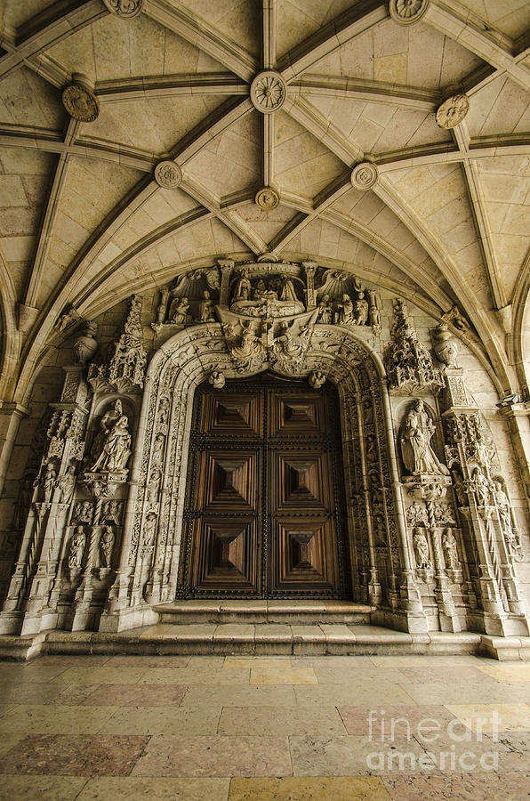 Jeronimos Monastery Doorway Photograph by Deborah Smolinske