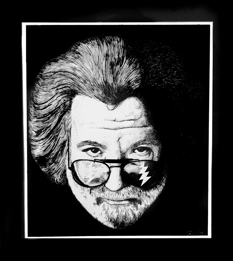 Jerry Garcia Drawing by William Gambill