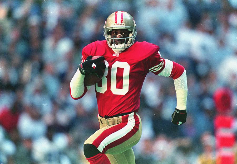 Jerry Rice #80... Photograph by Jamie Squire