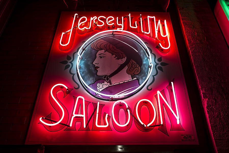 Sign Photograph - Jersey Lilly Saloon by John Wayland
