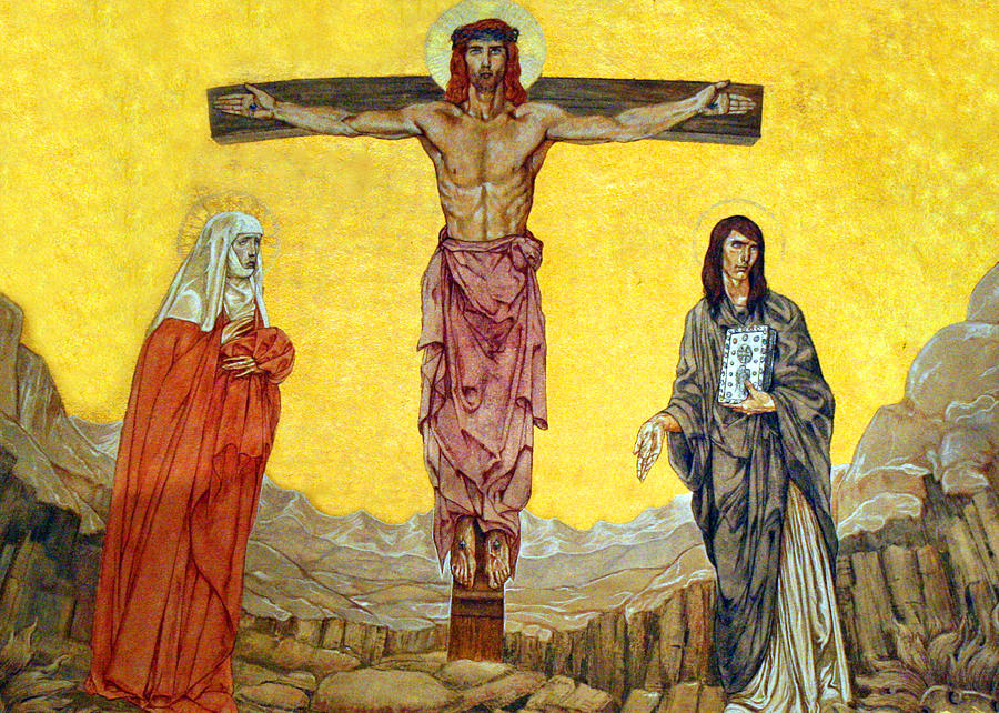 Jerusalem Crucifixion Painting by Munir Alawi