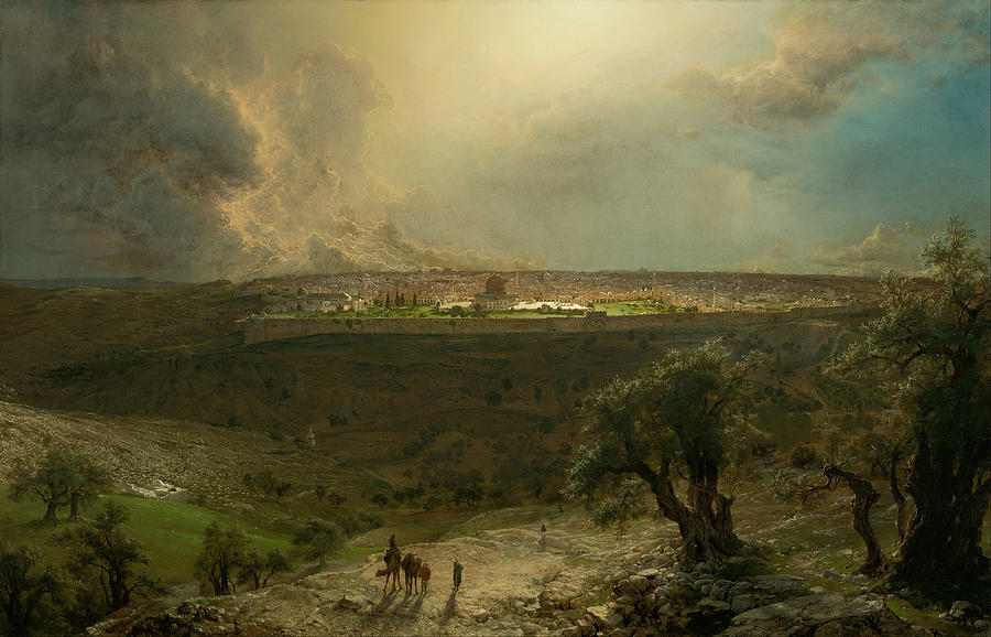 Frederic Edwin Church Painting - Jerusalem from the Mount of Olives by Frederic Edwin Church