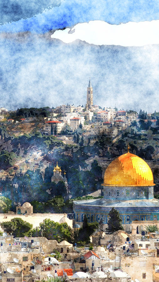 Jerusalem #2 Painting by MotionAge Designs