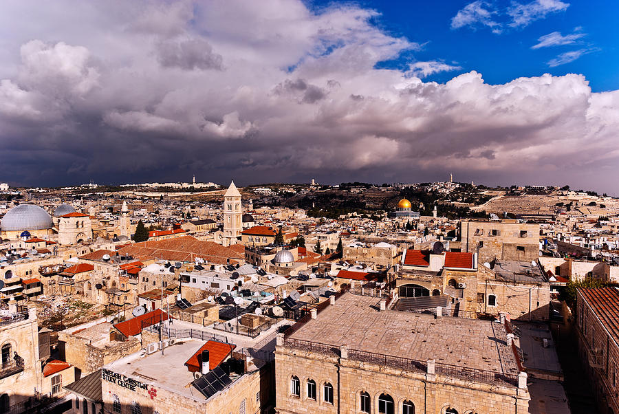 Jerusalem Old City Skyline Photograph By Jonathan Gewirtz - Fine Art ...