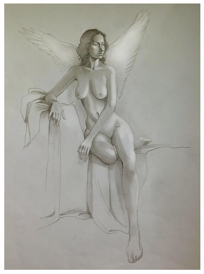 Angel Painting - Jesse in wings by Craig Carl