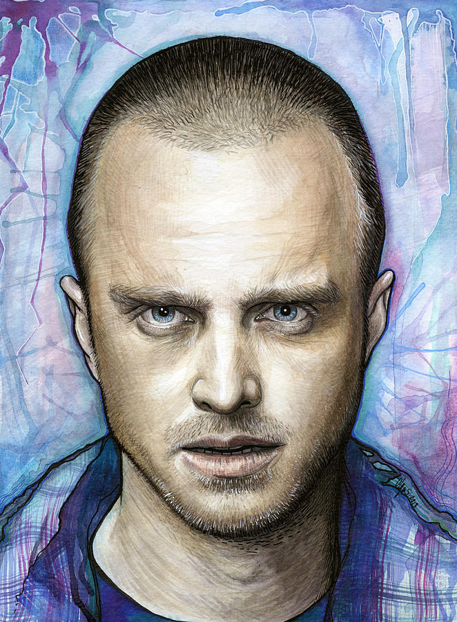 Celebrity Painting - Jesse Pinkman - Breaking Bad by Olga Shvartsur