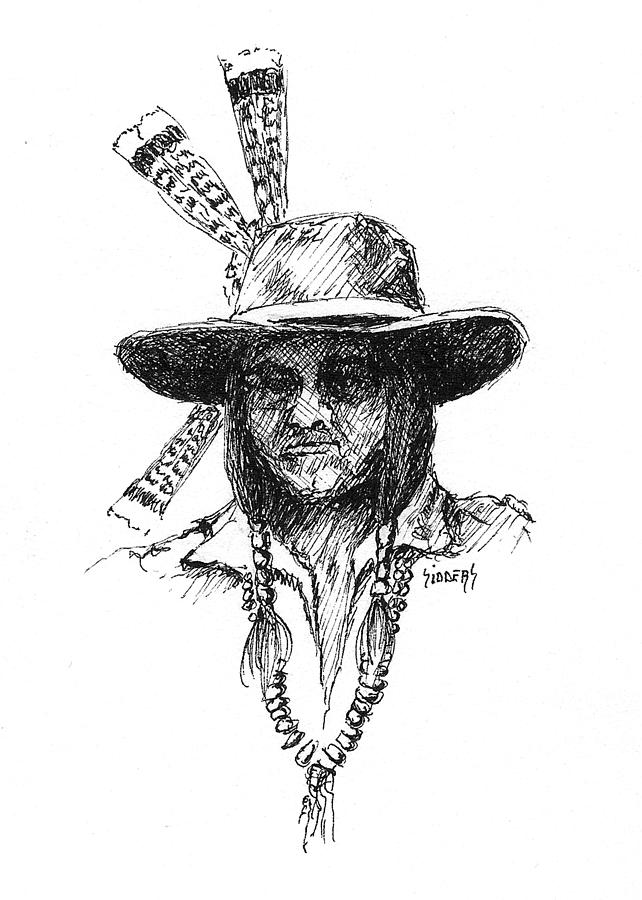 Hat Drawing - Jesse by Sam Sidders