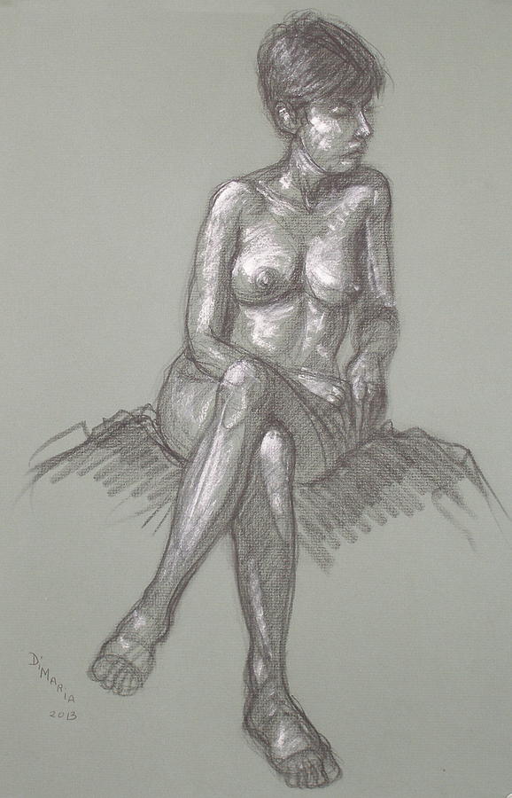 Jessi Seated #1 Drawing by Donelli  DiMaria