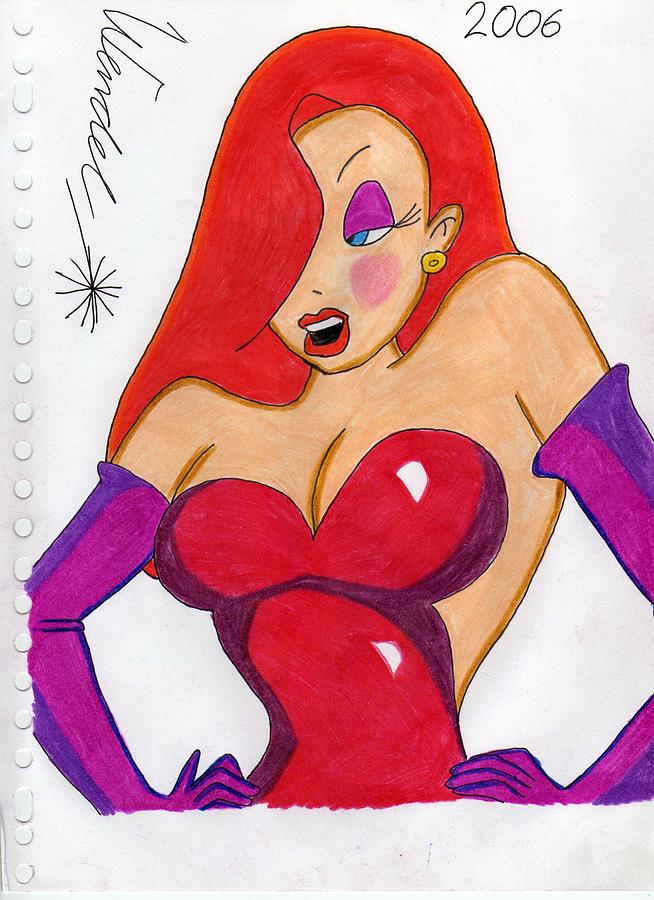 How to draw Jessica Rabbit - SketchOk - step-by-step drawing tutorials | Jessica  rabbit, Rabbit drawing, Drawings