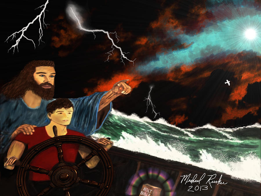 Jesus and the Sailor Painting by Michael Rucker