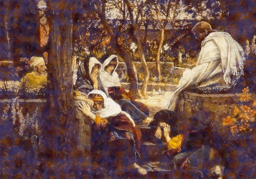 Jesus Christ Digital Art - Jesus At bethany by James Tissot