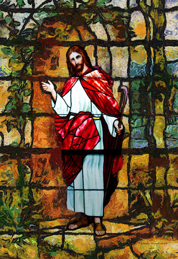 Jesus Behold I Stand At The Door And Knock Mixed Media 04 Photograph by Thomas Woolworth