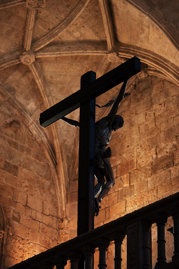 Jesus Christ on Cross in Jeronimos Monastery Church Photograph by Artur Bogacki