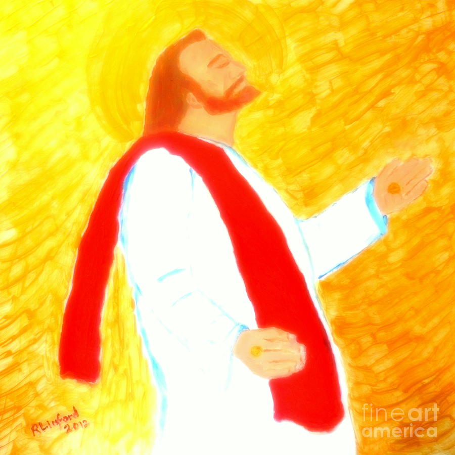 Jesus Christ Resurrection 2 Painting by Richard W Linford