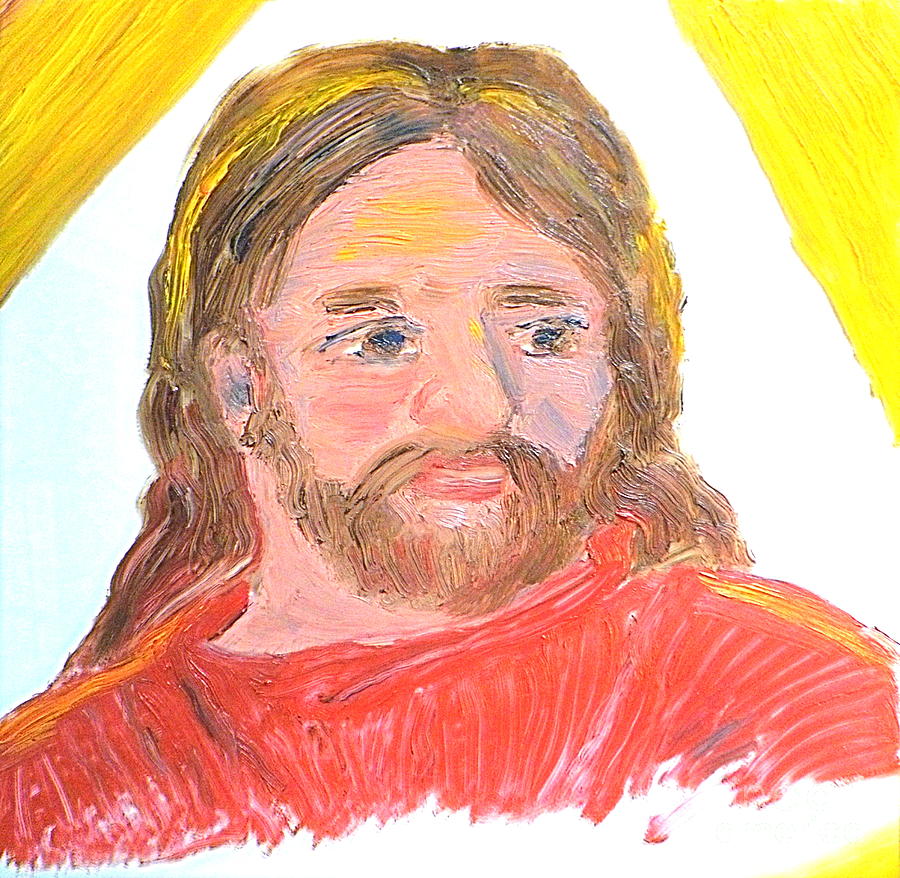 Jesus Christ Savior 1 Painting by Richard W Linford