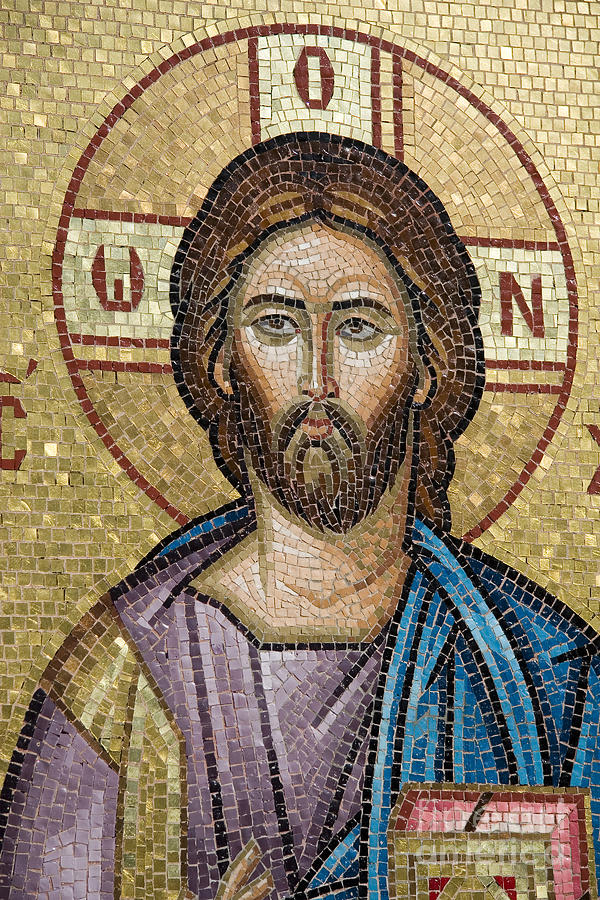 Jesus Christ Tile Mosaic Cyprus Photograph by Jason O Watson - Fine Art ...