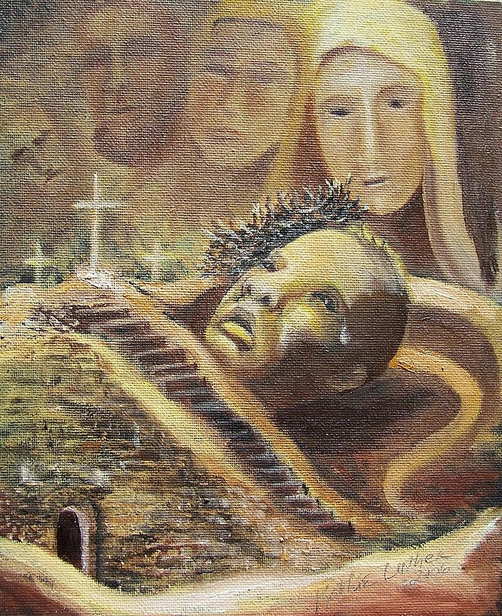 Jesus Cries for Africa Painting by Kathleen Luther