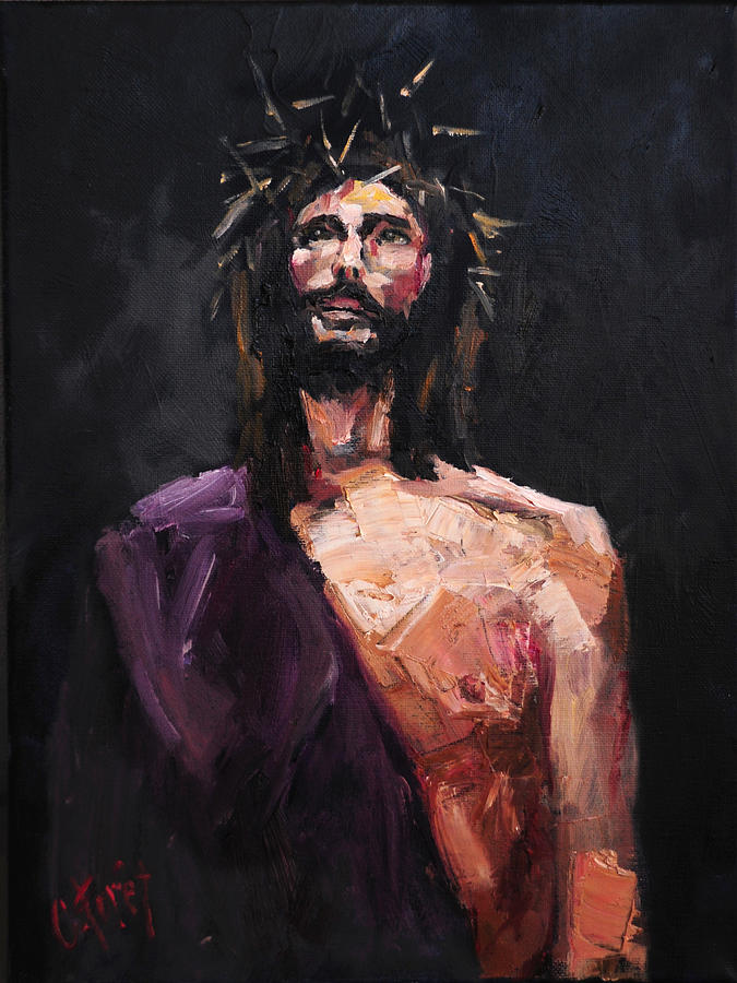 Jesus Facing Pilate Painting by Carole Foret