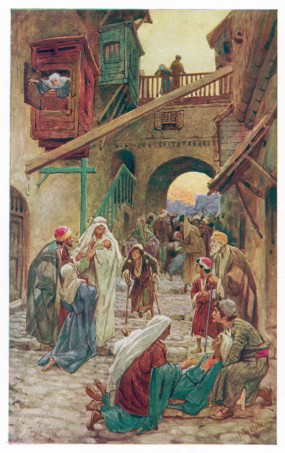 Jesus Heals At Capernaum, On The Sea Drawing by Mary Evans Picture ...