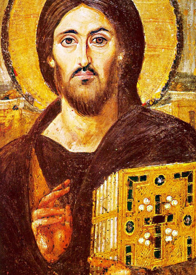 Jesus Icon at Saint Catherine Monastery Photograph by Munir Alawi
