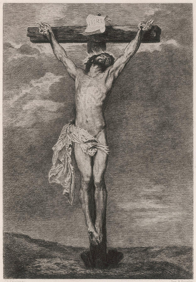 Jesus on the Cross Drawing by James Schultz  Pixels