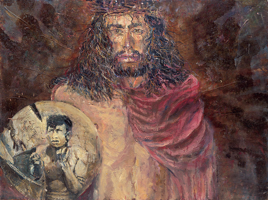 Jesus is comdemed Painting by Patricia Trudeau