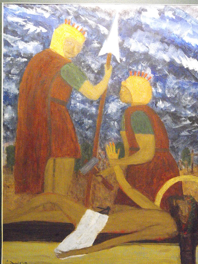 Jesus is Nailed to the Cross Painting by Larry Farris