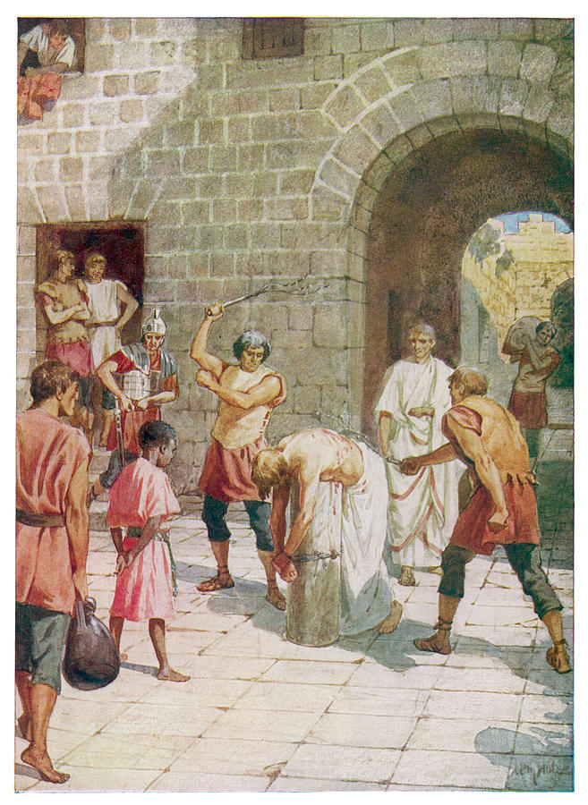 Jesus Is Scourged At The Orders Drawing by Mary Evans Picture Library ...