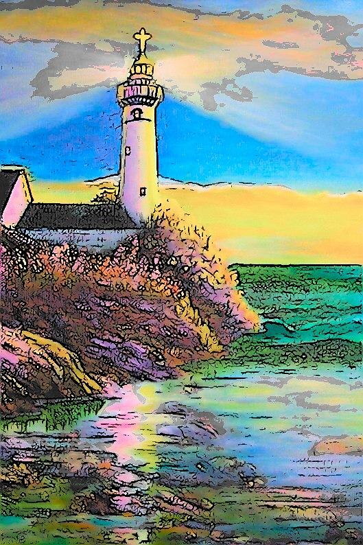 Jesus is the Lighthouse 2 Digital Art by Kathleen Luther
