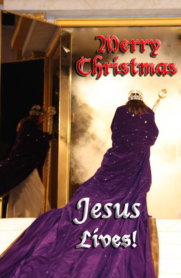 Jesus Lives Christmas Card2 Photograph by Terry Wallace